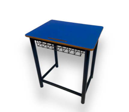 طاولة طالب متوسط ثانوي ازرق-احمر (مع شبك تحت الطاولة) – خشب ام دي اف