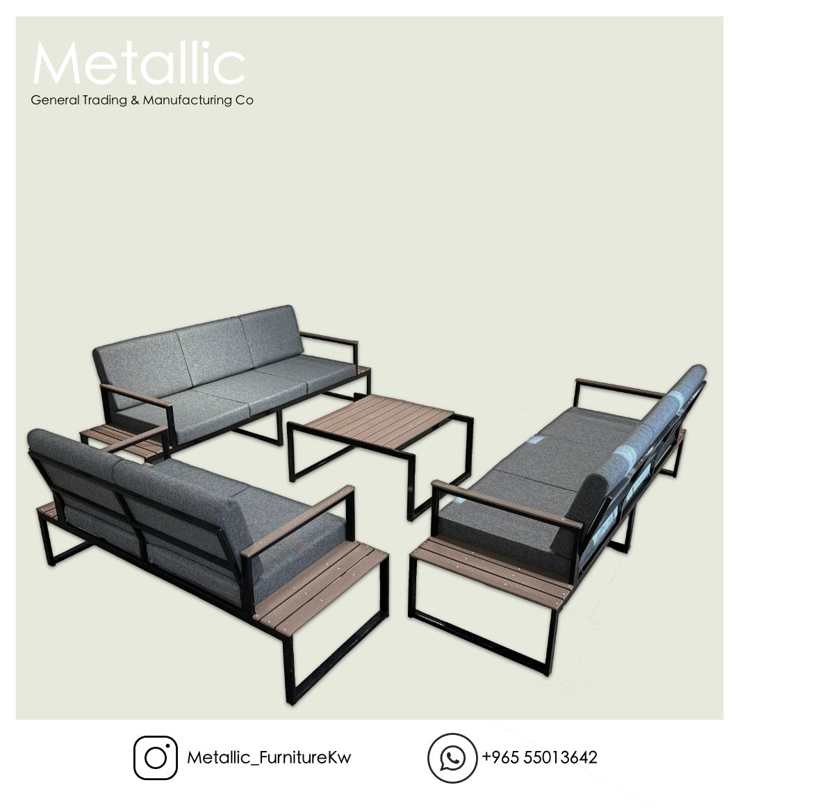 Double side table sofa set