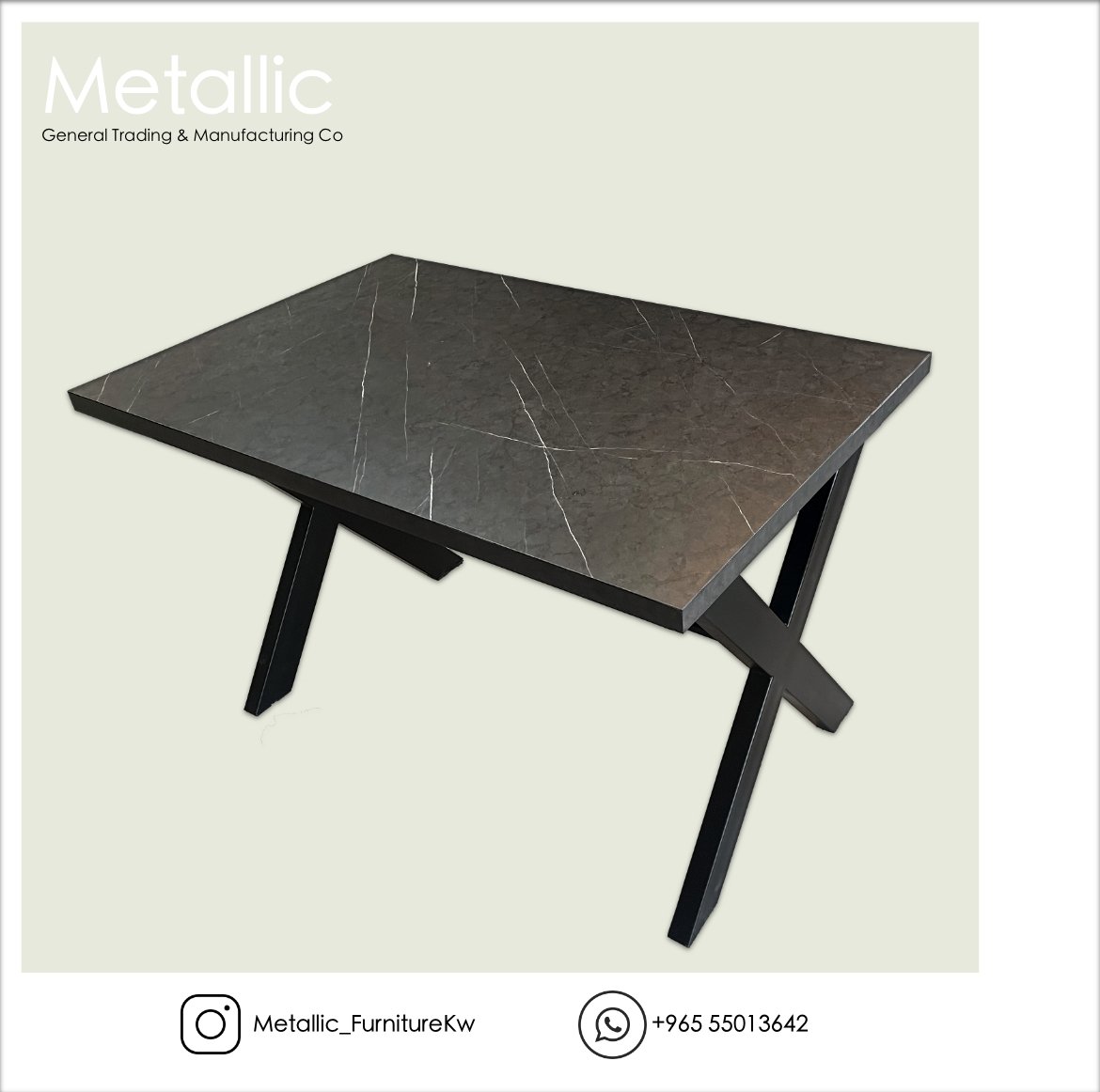 X-table marble black